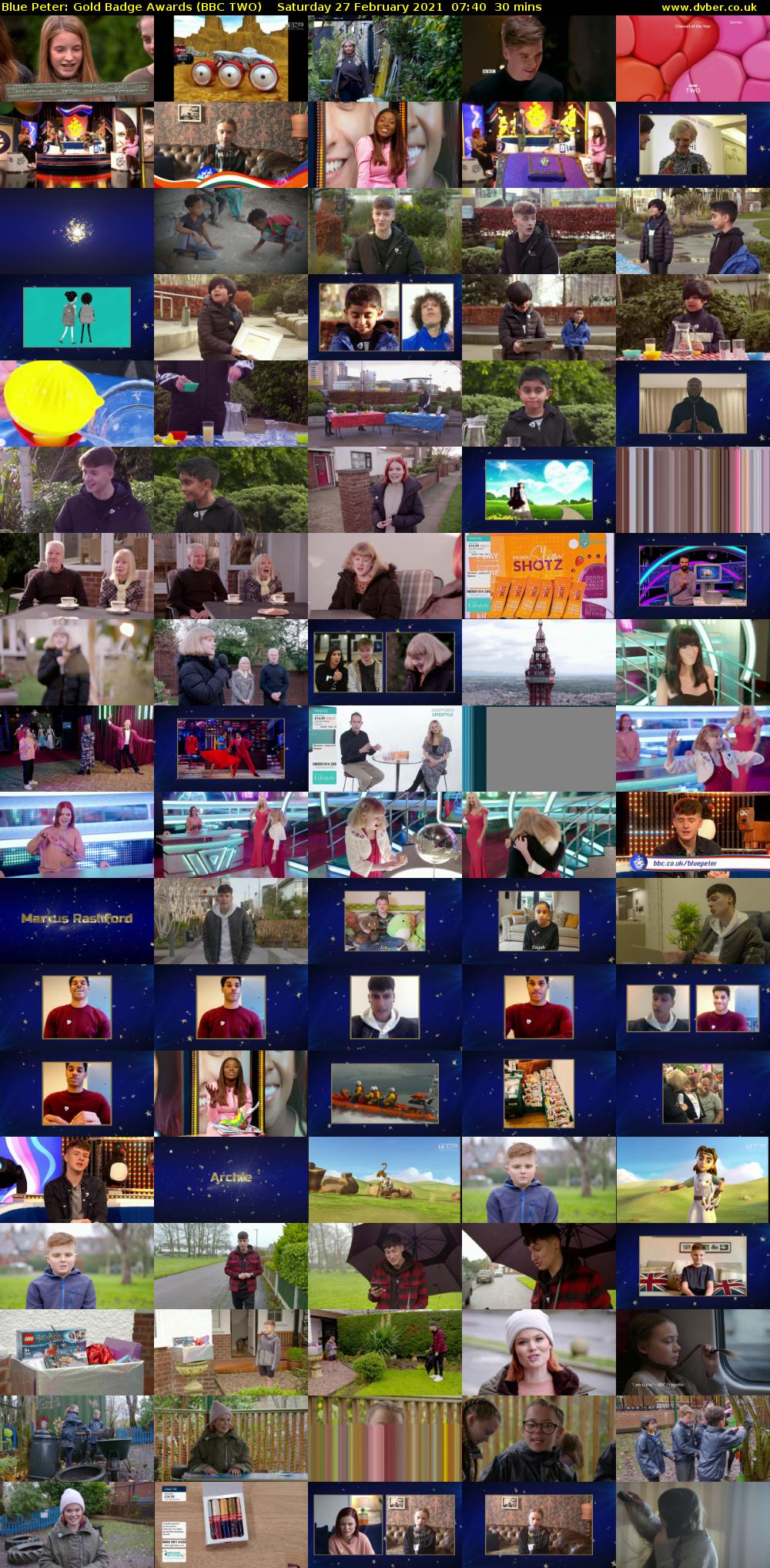Blue Peter: Gold Badge Awards (BBC TWO) Saturday 27 February 2021 07:40 - 08:10