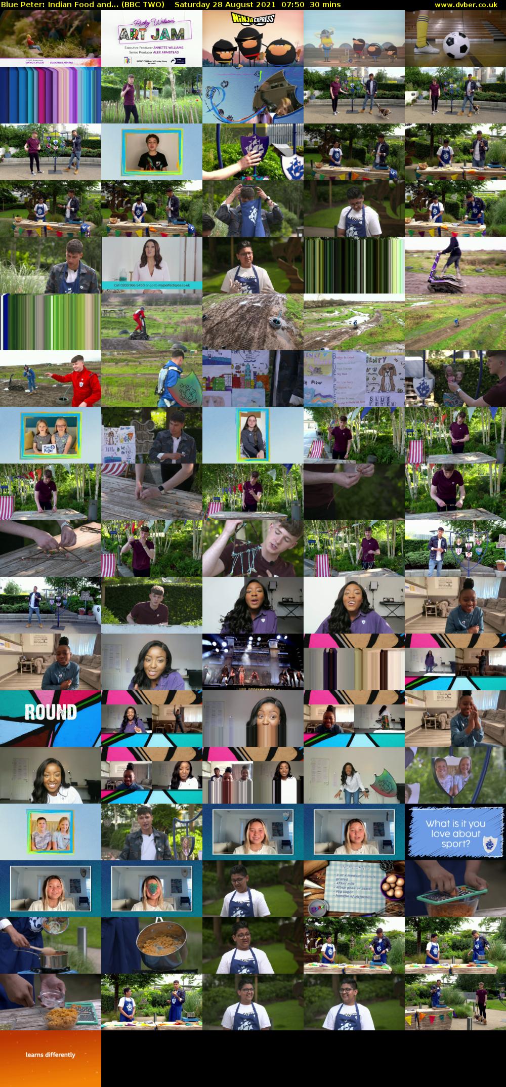 Blue Peter: Indian Food and... (BBC TWO) Saturday 28 August 2021 07:50 - 08:20