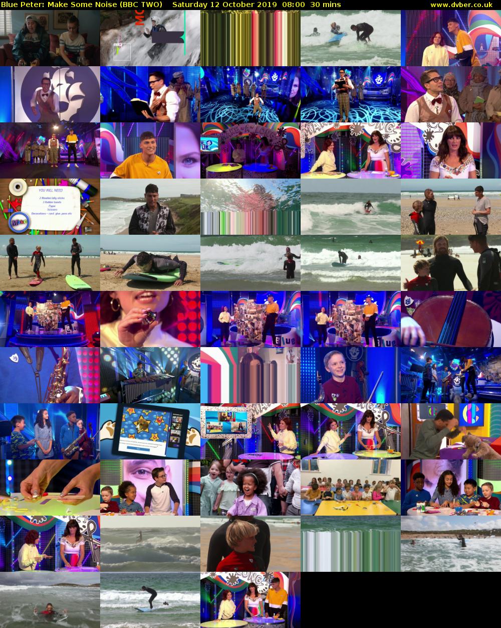 Blue Peter: Make Some Noise (BBC TWO) Saturday 12 October 2019 08:00 - 08:30