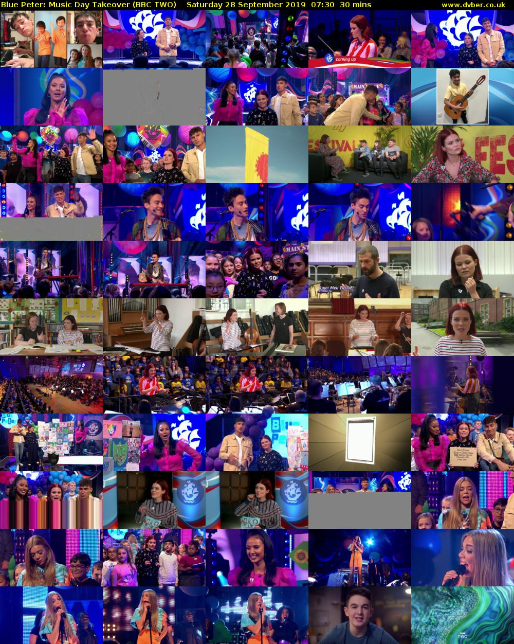 Blue Peter: Music Day Takeover (BBC TWO) Saturday 28 September 2019 07:30 - 08:00