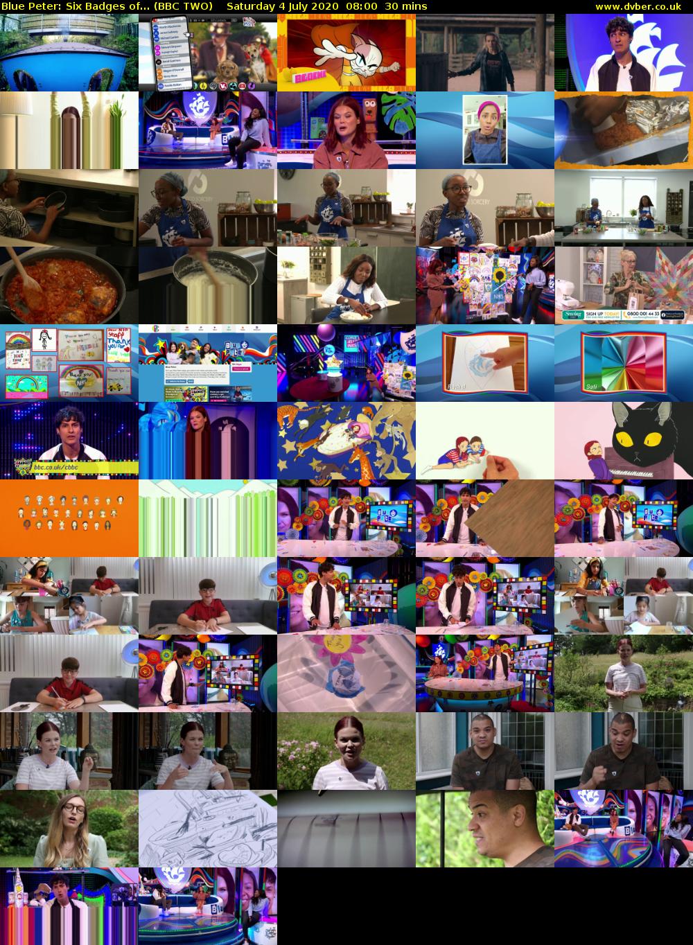 Blue Peter: Six Badges of... (BBC TWO) Saturday 4 July 2020 08:00 - 08:30