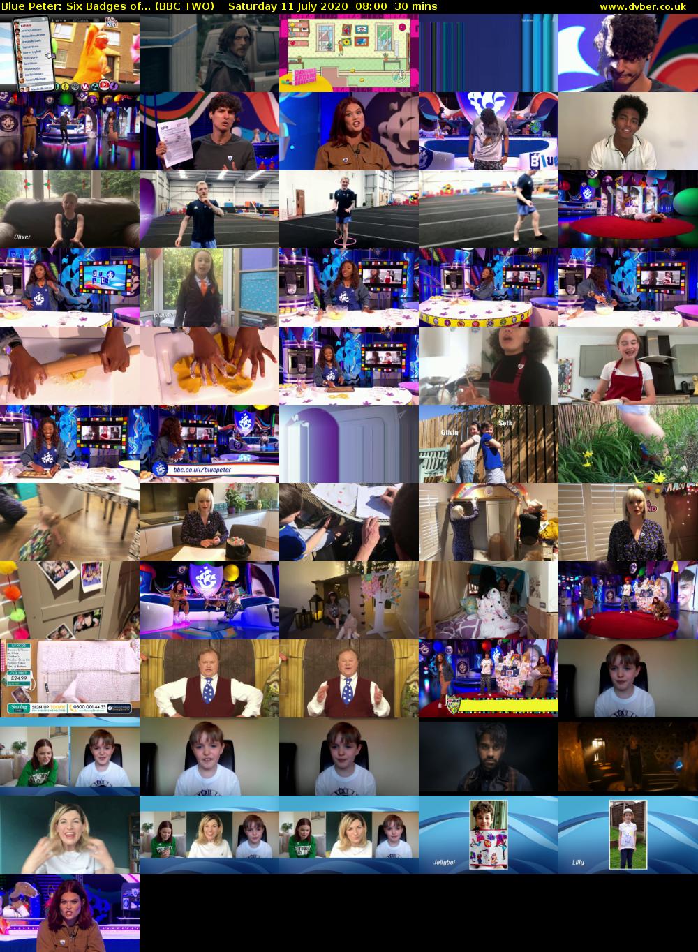 Blue Peter: Six Badges of... (BBC TWO) Saturday 11 July 2020 08:00 - 08:30