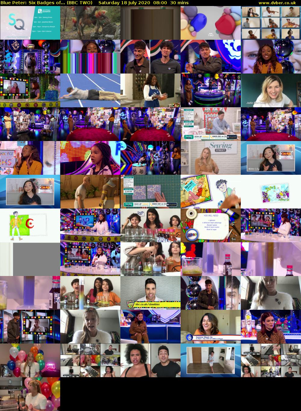 Blue Peter: Six Badges of... (BBC TWO) Saturday 18 July 2020 08:00 - 08:30