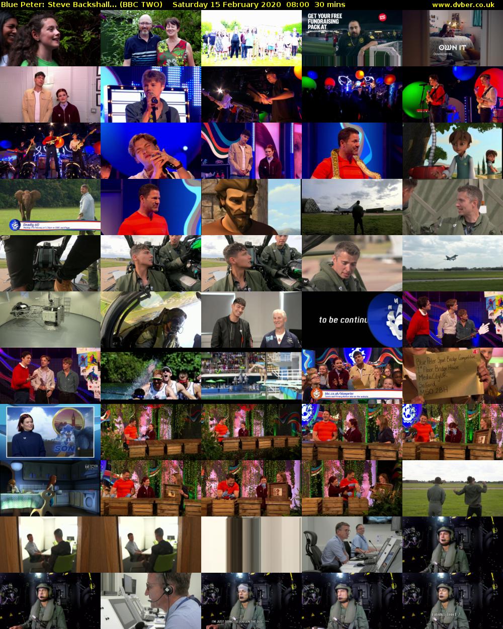 Blue Peter: Steve Backshall... (BBC TWO) Saturday 15 February 2020 08:00 - 08:30