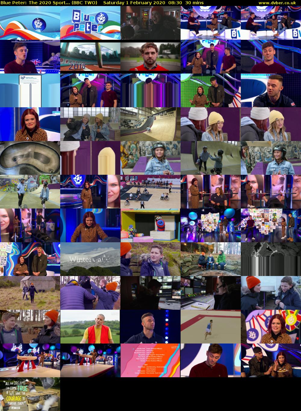 Blue Peter: The 2020 Sport... (BBC TWO) Saturday 1 February 2020 08:30 - 09:00
