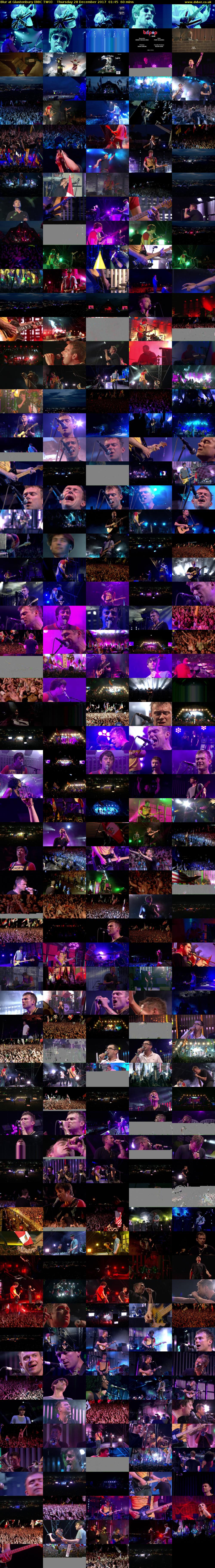 Blur at Glastonbury (BBC TWO) Thursday 28 December 2017 01:45 - 02:45