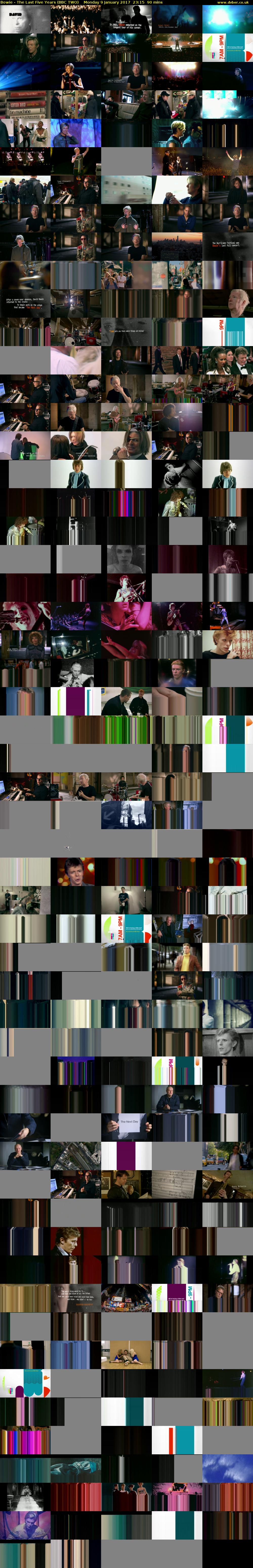 Bowie - The Last Five Years (BBC TWO) Monday 9 January 2017 23:15 - 00:45
