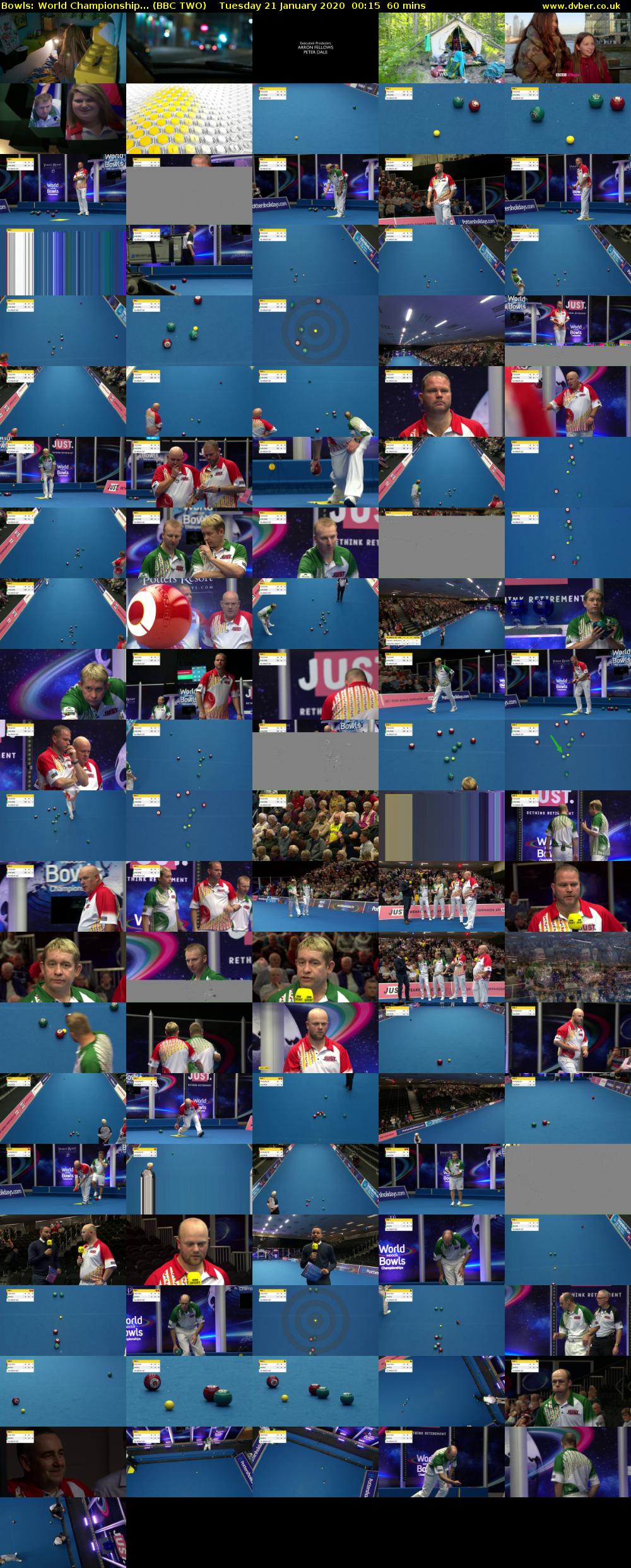 Bowls: World Championship... (BBC TWO) Tuesday 21 January 2020 00:15 - 01:15