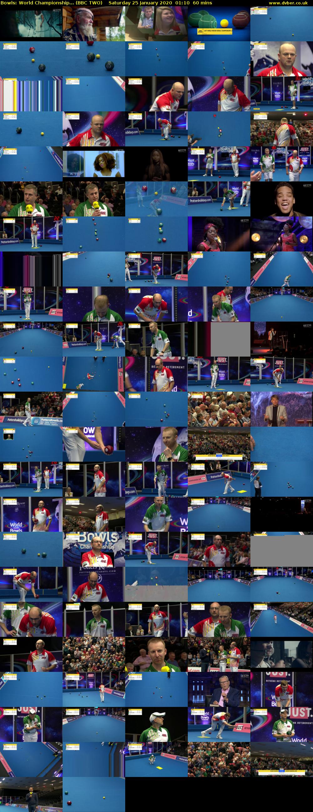 Bowls: World Championship... (BBC TWO) Saturday 25 January 2020 01:10 - 02:10
