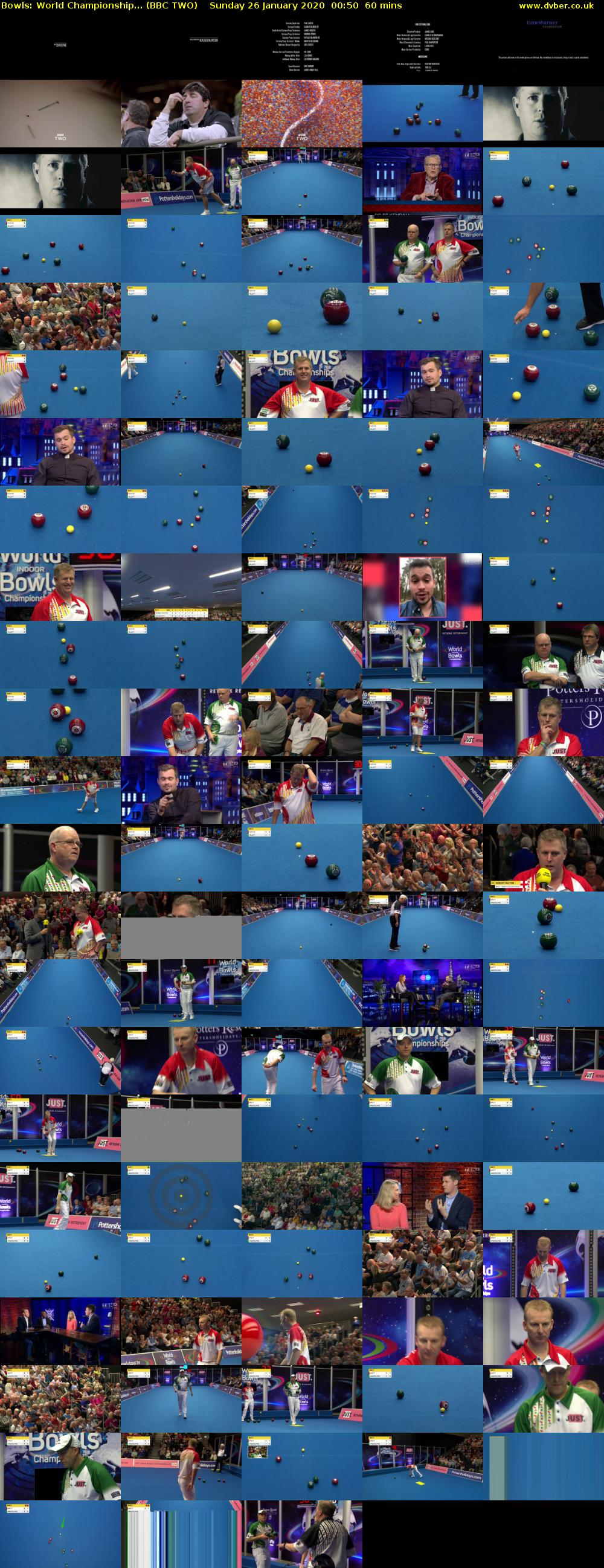 Bowls: World Championship... (BBC TWO) Sunday 26 January 2020 00:50 - 01:50
