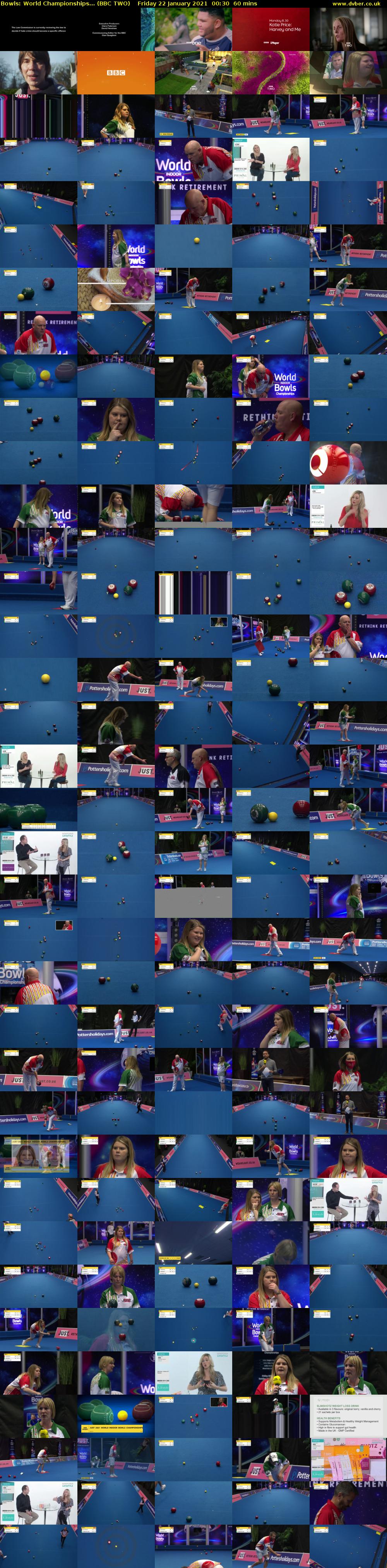 Bowls: World Championships... (BBC TWO) Friday 22 January 2021 00:30 - 01:30