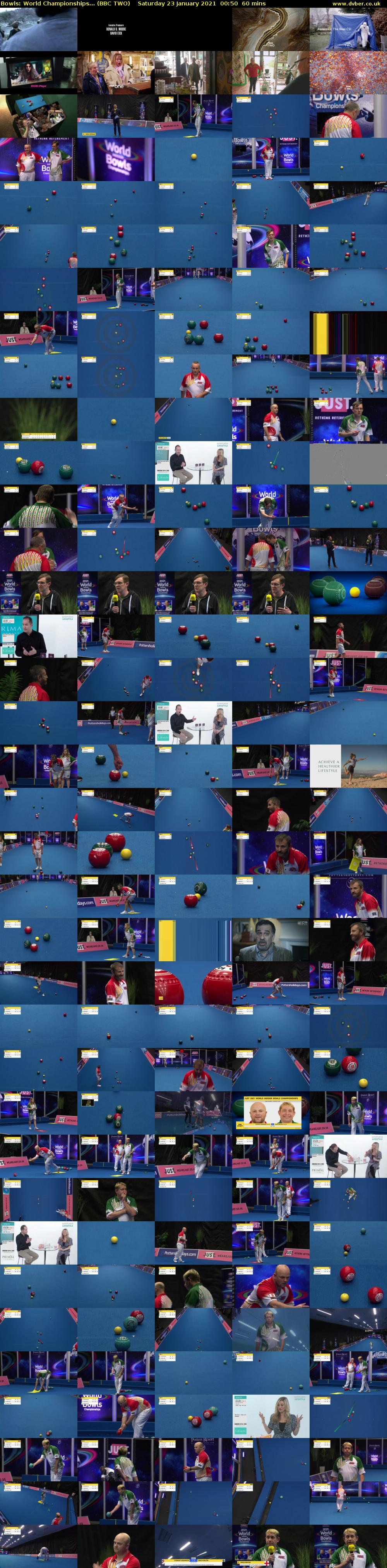 Bowls: World Championships... (BBC TWO) Saturday 23 January 2021 00:50 - 01:50