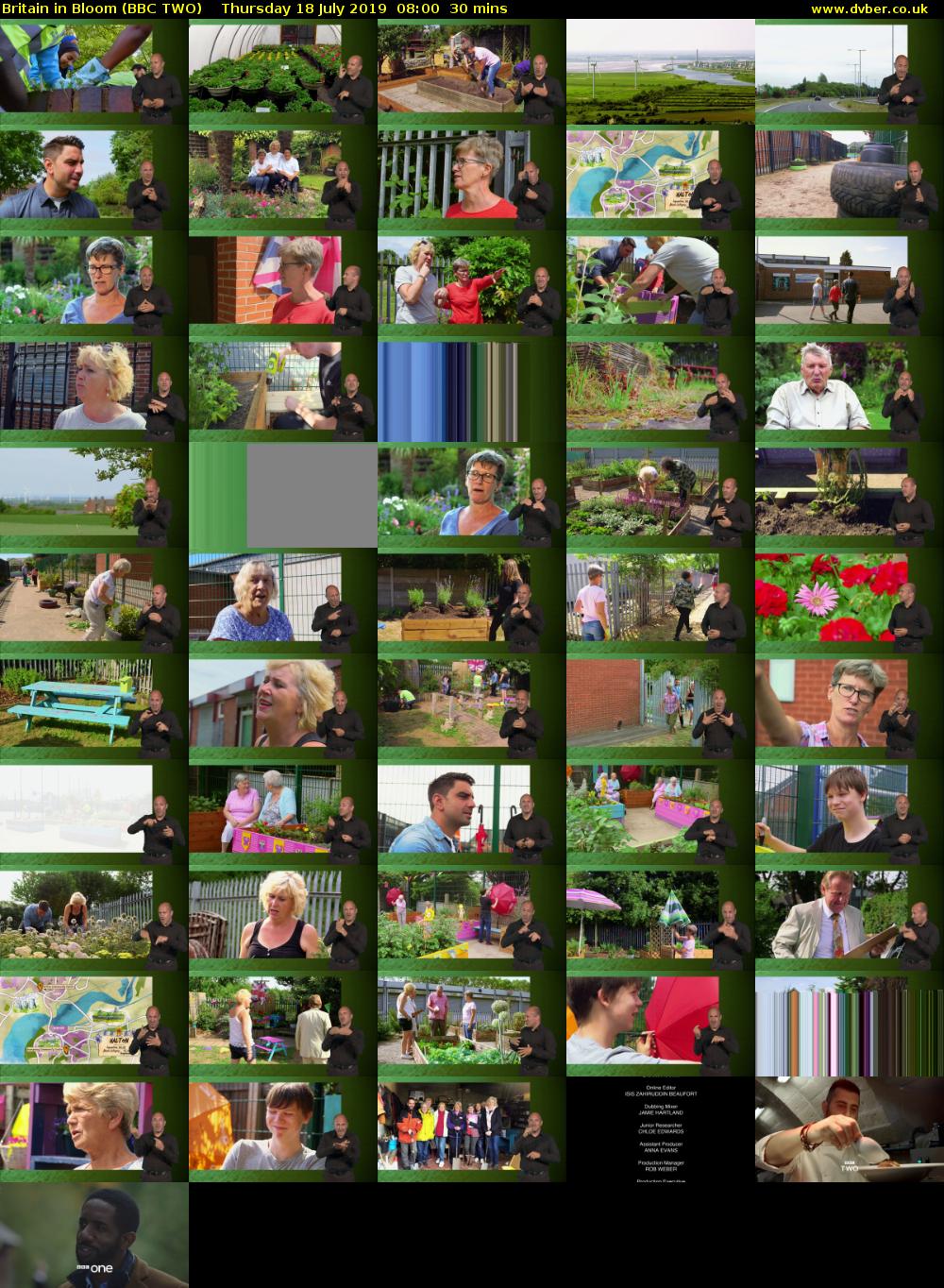 Britain in Bloom (BBC TWO) Thursday 18 July 2019 08:00 - 08:30