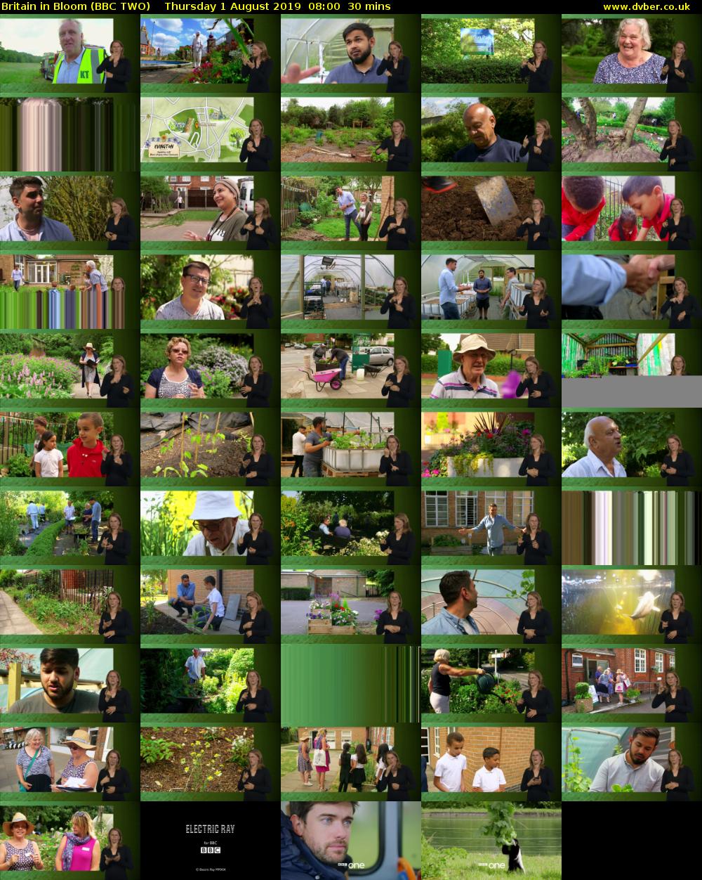 Britain in Bloom (BBC TWO) Thursday 1 August 2019 08:00 - 08:30