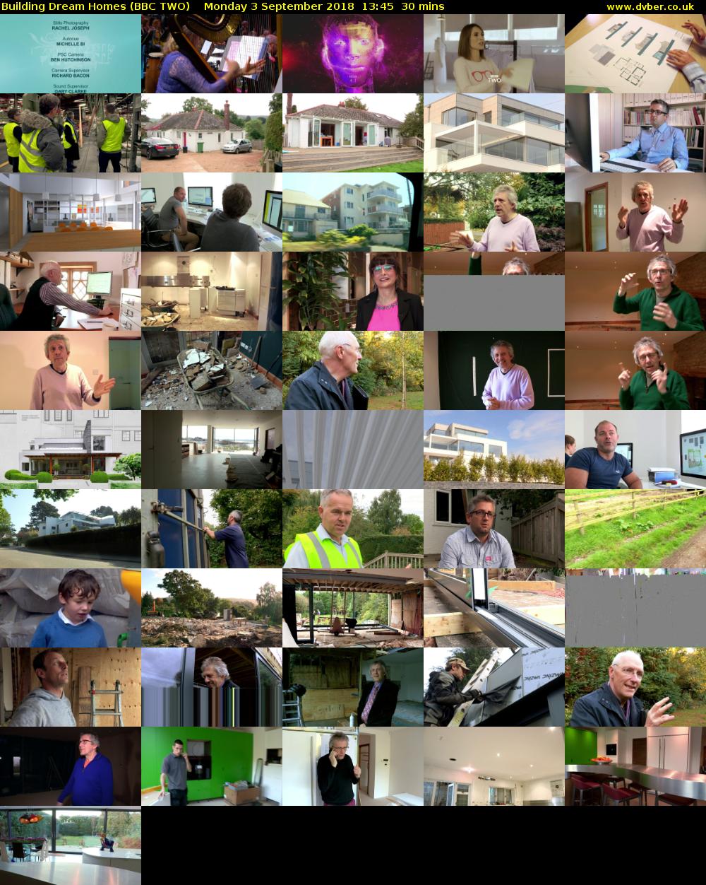 Building Dream Homes (BBC TWO) Monday 3 September 2018 13:45 - 14:15