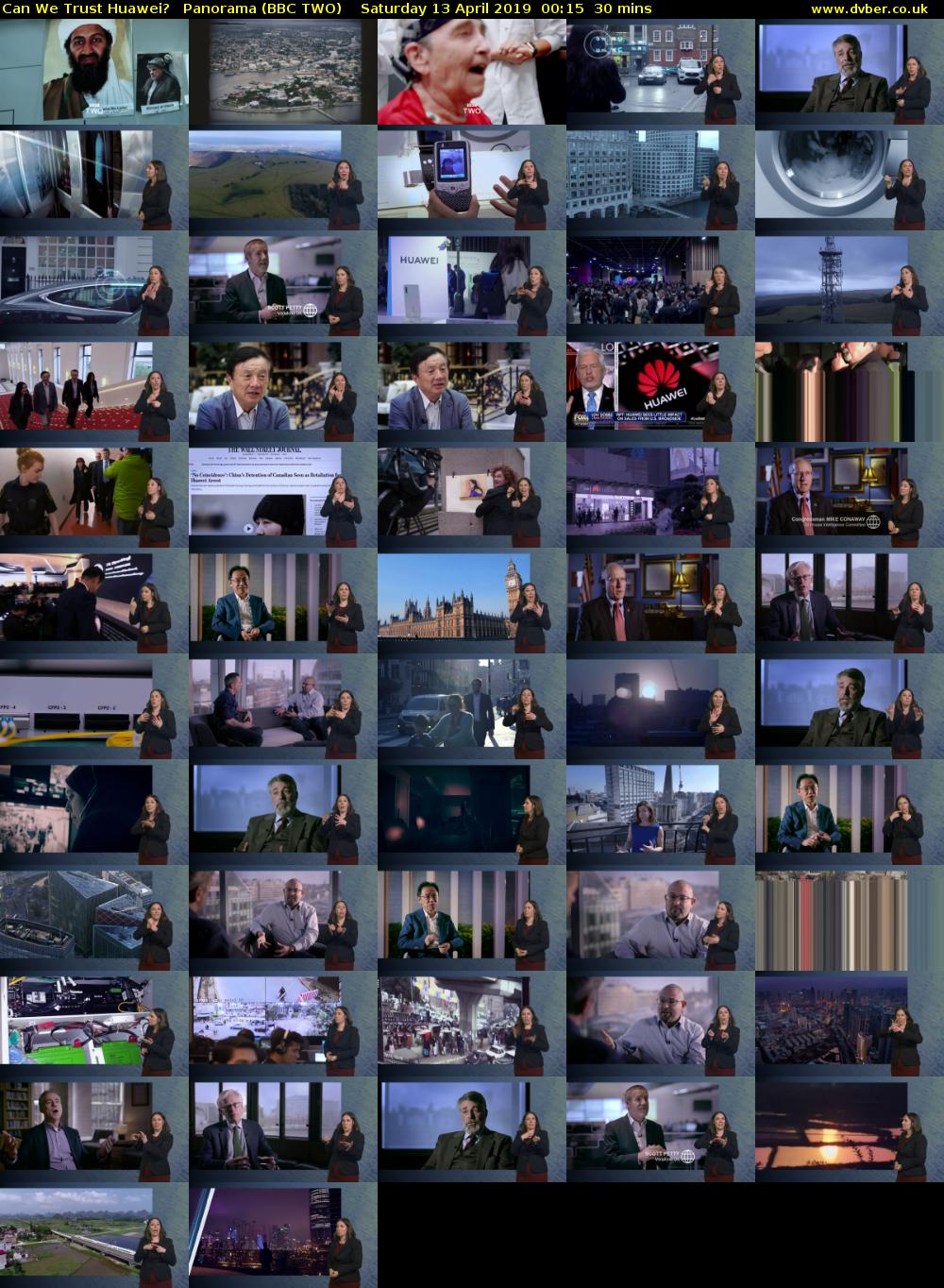 Can We Trust Huawei?  Panorama (BBC TWO) Saturday 13 April 2019 00:15 - 00:45