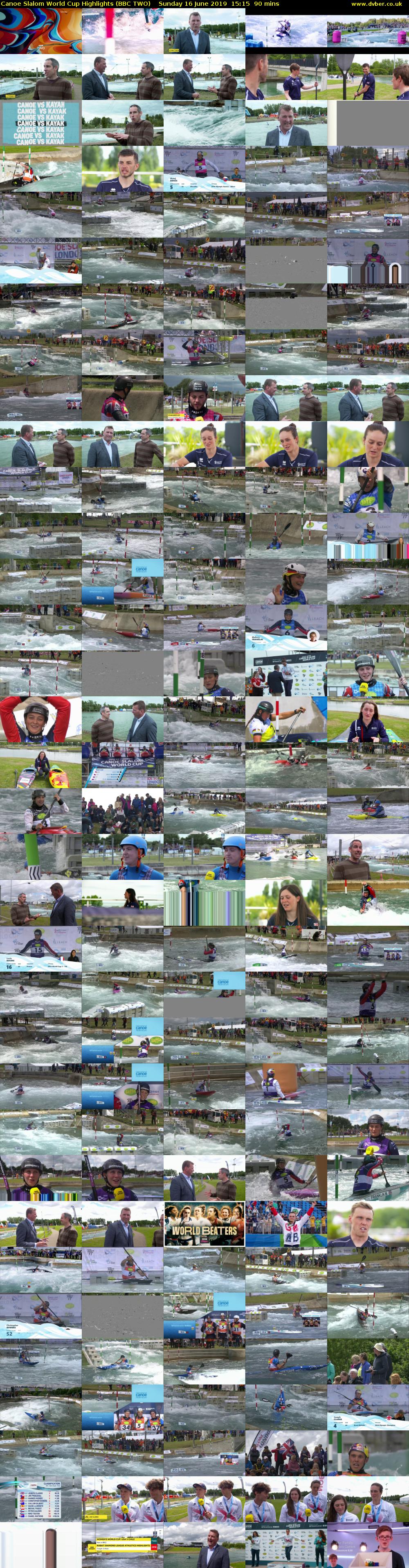 Canoe Slalom World Cup Highlights (BBC TWO) Sunday 16 June 2019 15:15 - 16:45