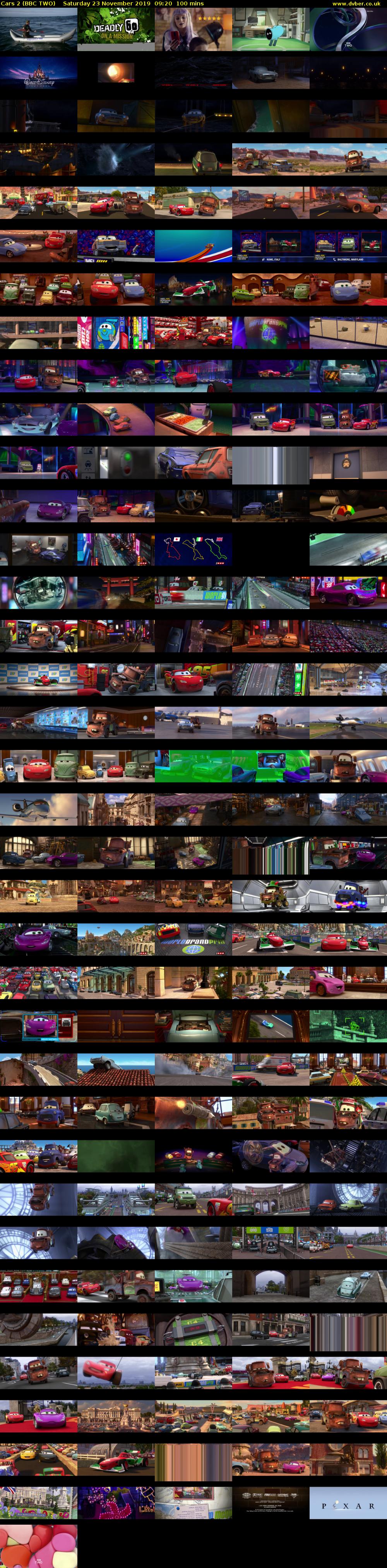 Cars 2 (BBC TWO) Saturday 23 November 2019 09:20 - 11:00