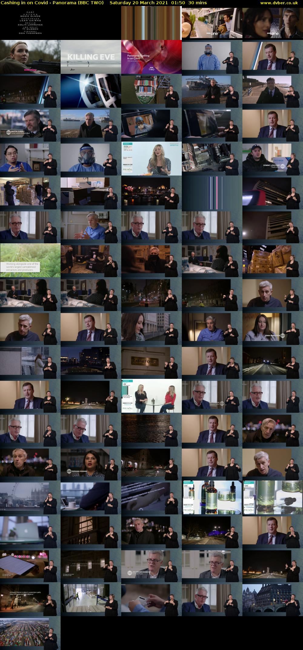 Cashing in on Covid - Panorama (BBC TWO) Saturday 20 March 2021 01:50 - 02:20