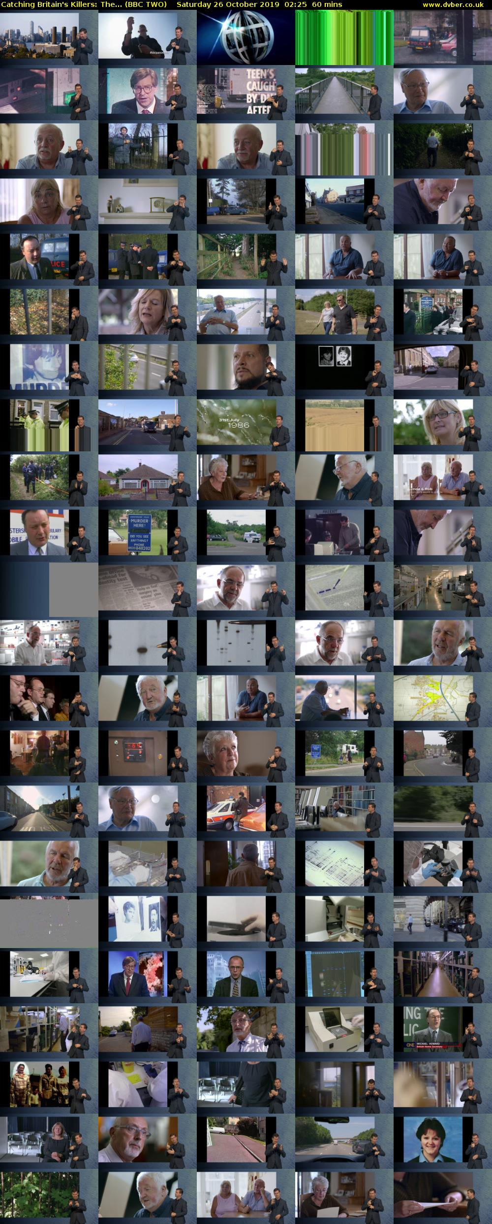 Catching Britain's Killers: The... (BBC TWO) Saturday 26 October 2019 02:25 - 03:25
