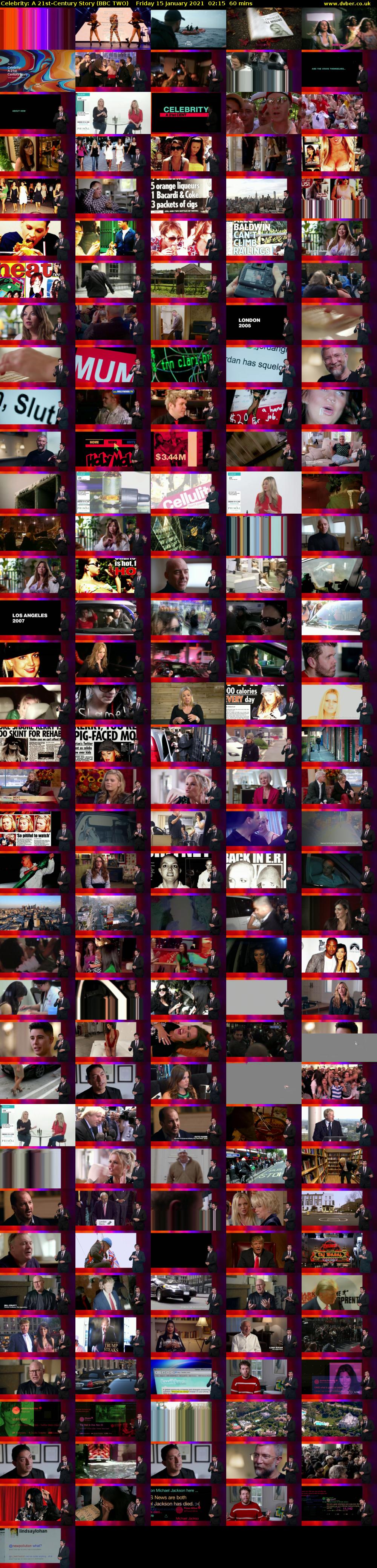 Celebrity: A 21st-Century Story (BBC TWO) Friday 15 January 2021 02:15 - 03:15