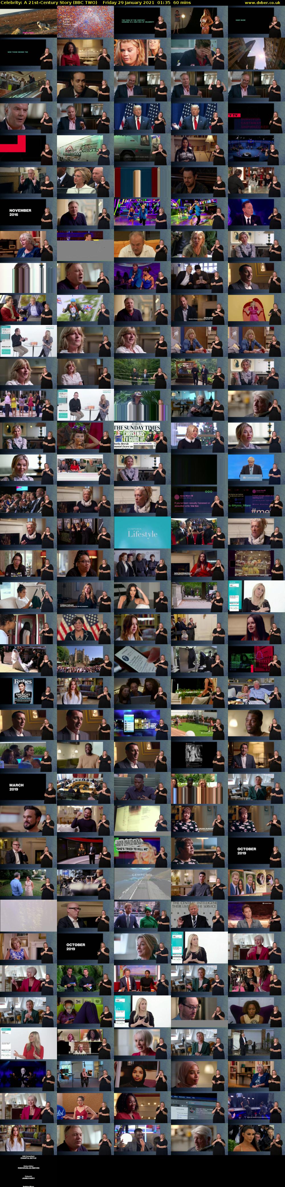 Celebrity: A 21st-Century Story (BBC TWO) Friday 29 January 2021 01:35 - 02:35