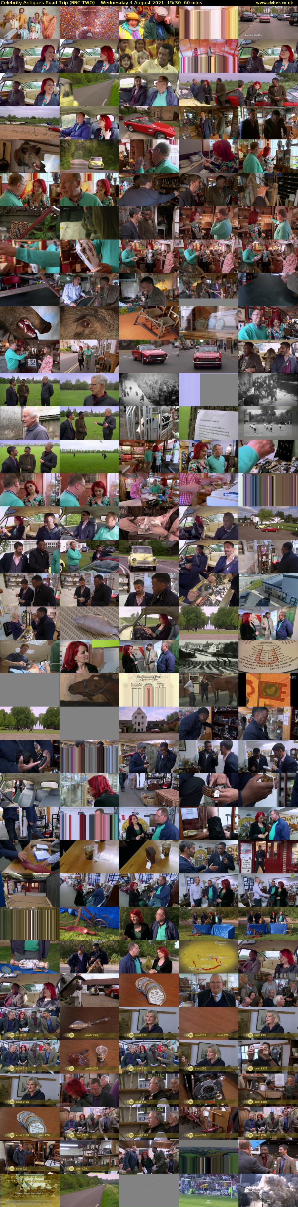 Celebrity Antiques Road Trip (BBC TWO) Wednesday 4 August 2021 15:30 - 16:30
