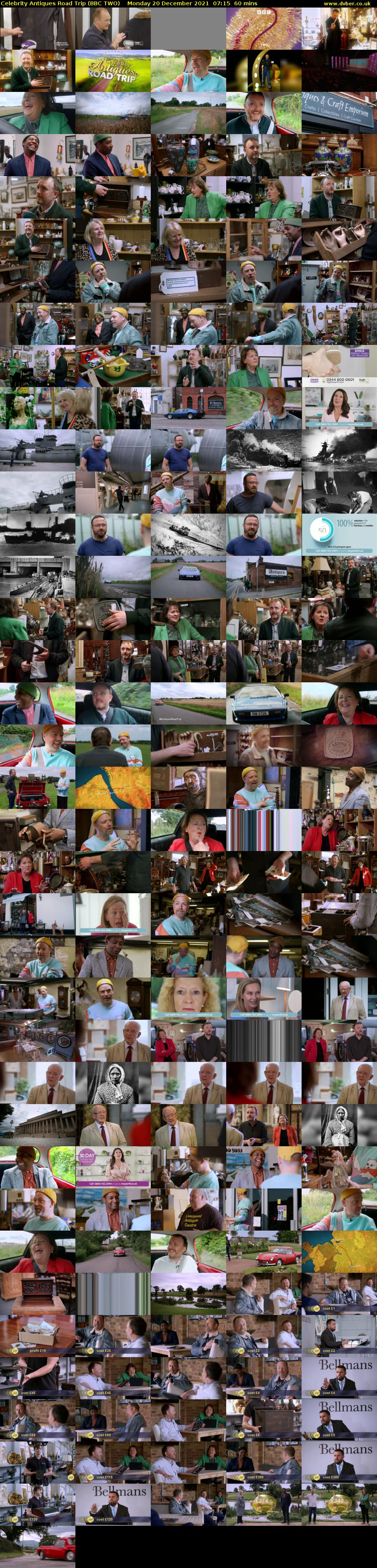 Celebrity Antiques Road Trip (BBC TWO) Monday 20 December 2021 07:15 - 08:15