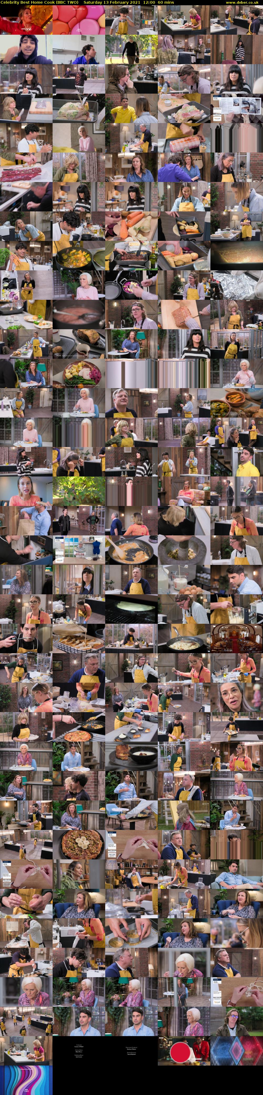 Celebrity Best Home Cook (BBC TWO) Saturday 13 February 2021 12:00 - 13:00