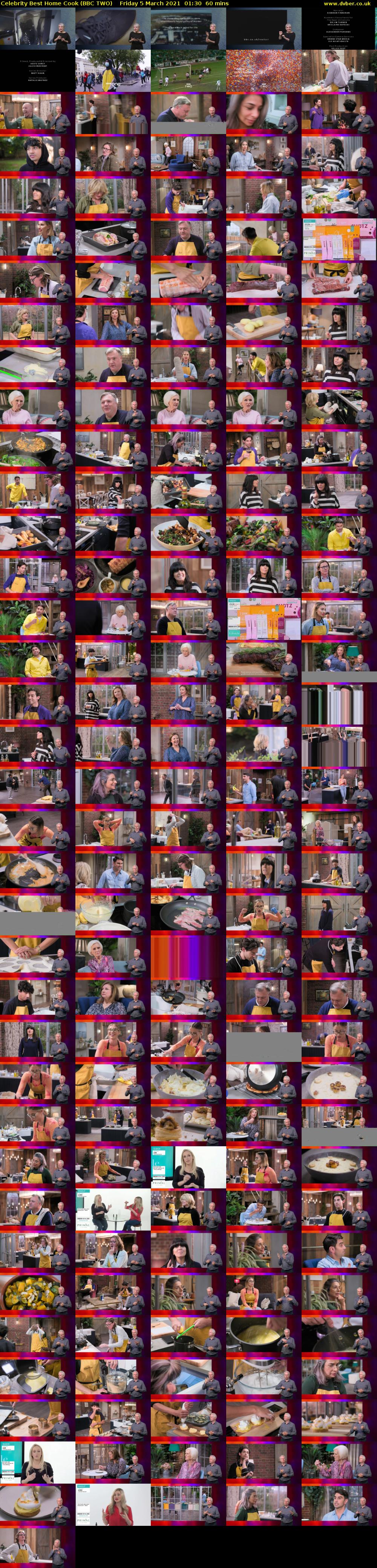 Celebrity Best Home Cook (BBC TWO) Friday 5 March 2021 01:30 - 02:30