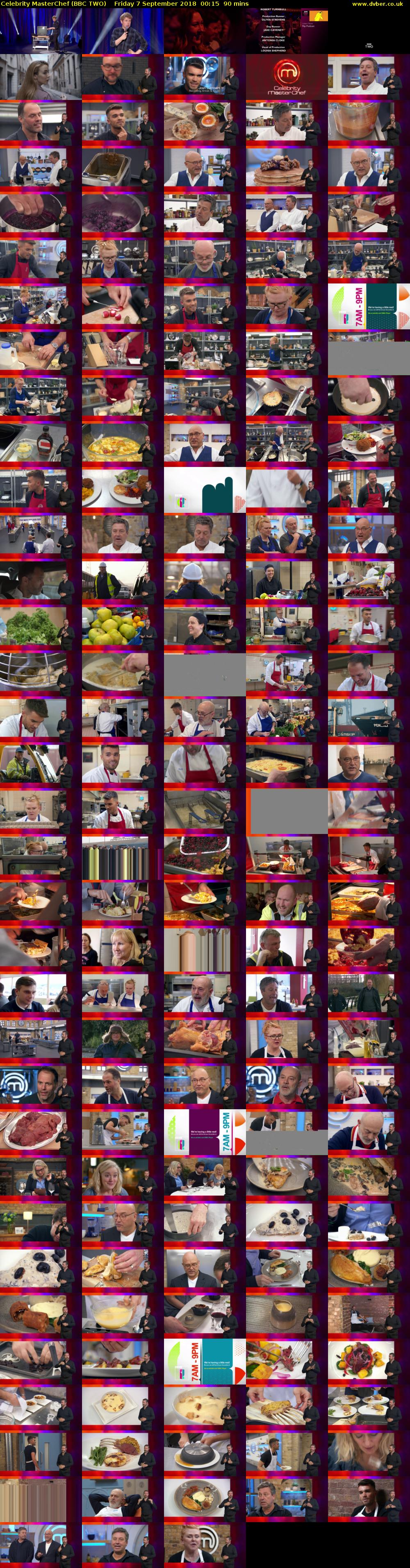 Celebrity MasterChef (BBC TWO) Friday 7 September 2018 00:15 - 01:45