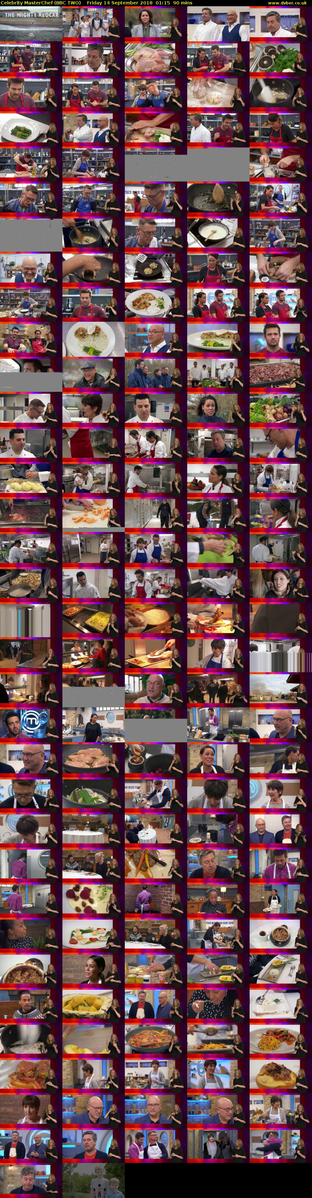 Celebrity MasterChef (BBC TWO) Friday 14 September 2018 01:15 - 02:45