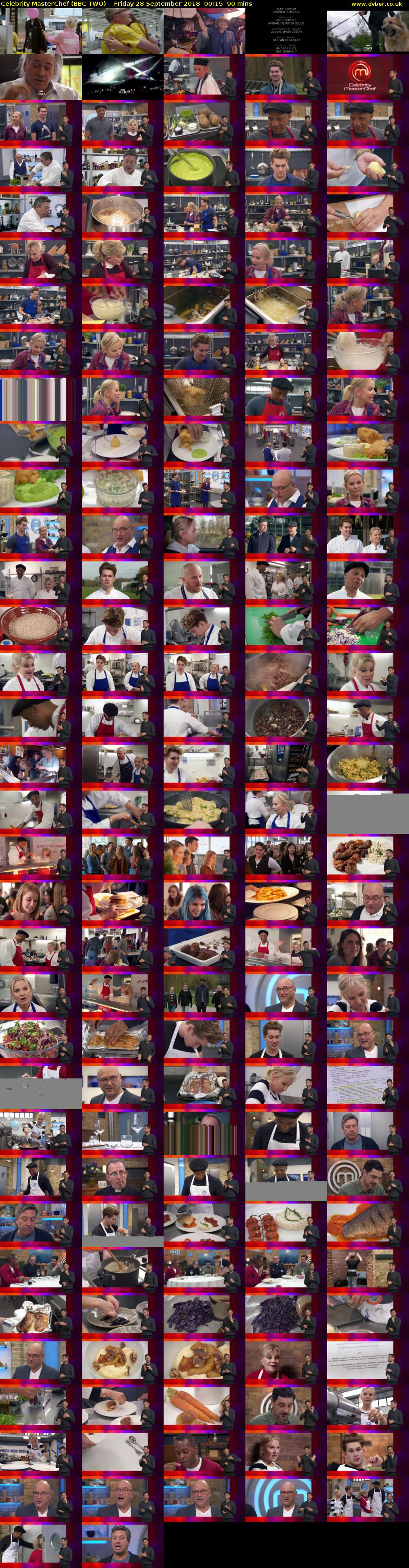 Celebrity MasterChef (BBC TWO) Friday 28 September 2018 00:15 - 01:45