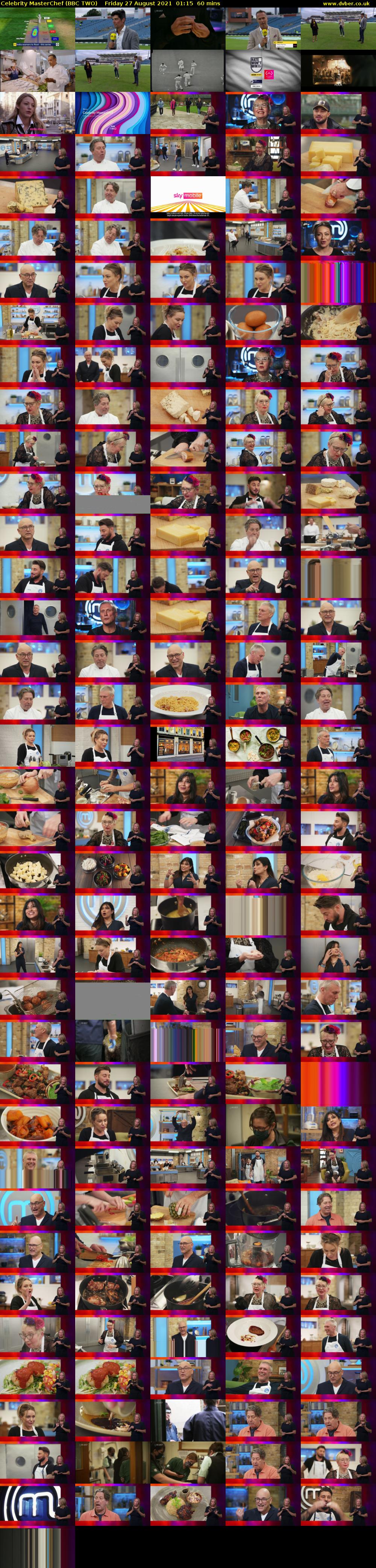 Celebrity MasterChef (BBC TWO) Friday 27 August 2021 01:15 - 02:15
