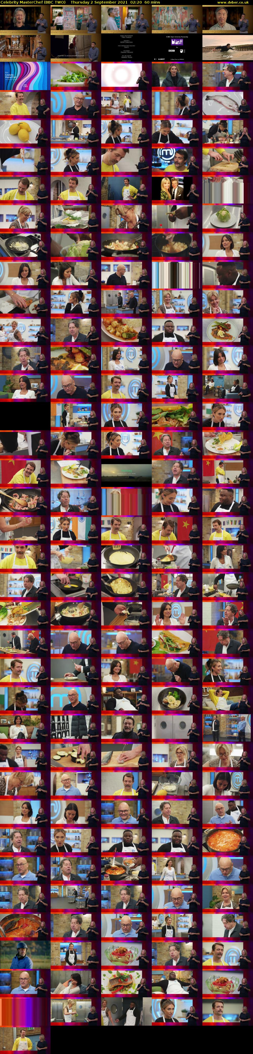 Celebrity MasterChef (BBC TWO) Thursday 2 September 2021 02:20 - 03:20