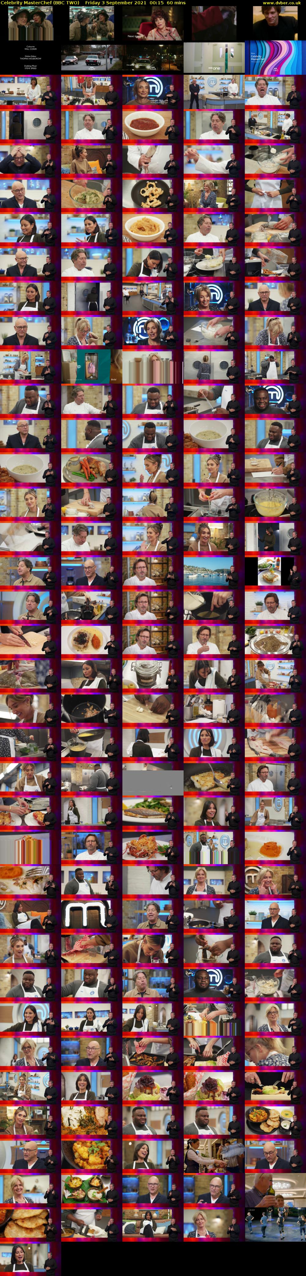 Celebrity MasterChef (BBC TWO) Friday 3 September 2021 00:15 - 01:15