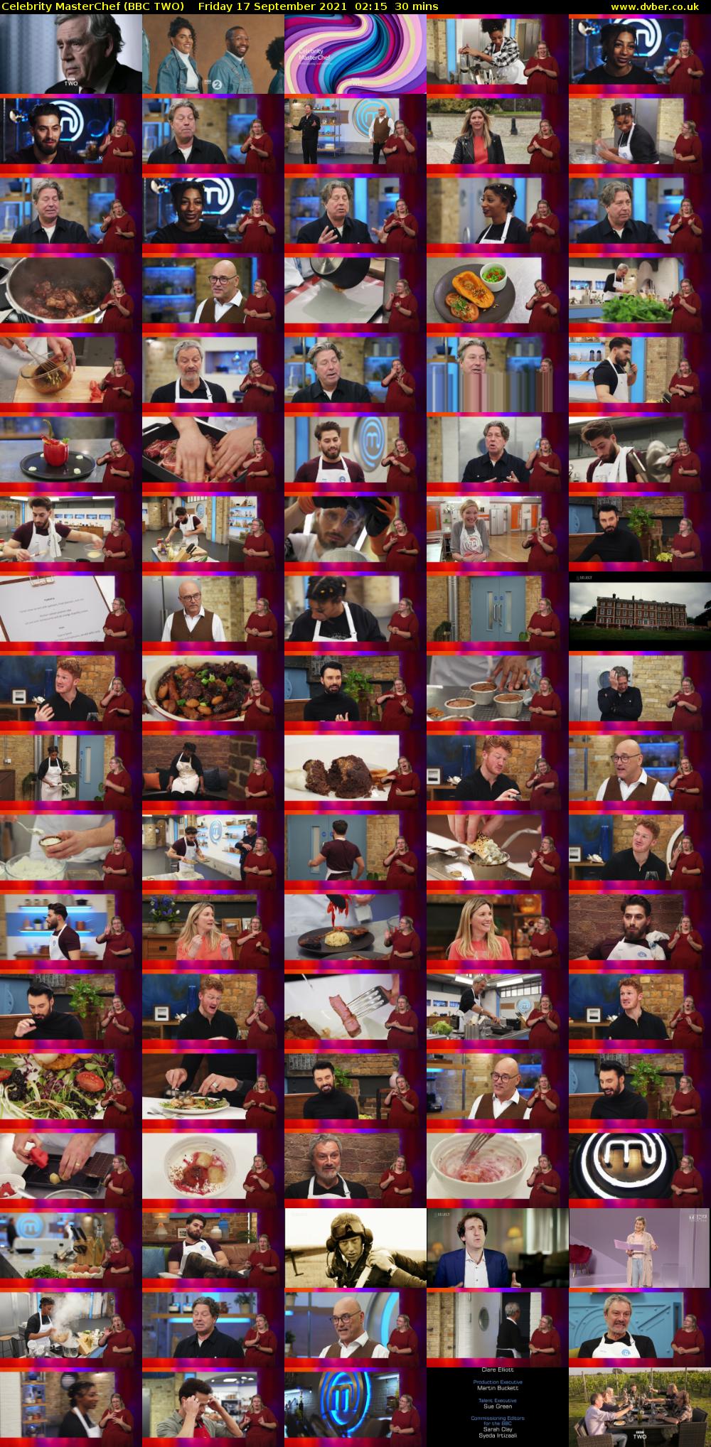 Celebrity MasterChef (BBC TWO) Friday 17 September 2021 02:15 - 02:45