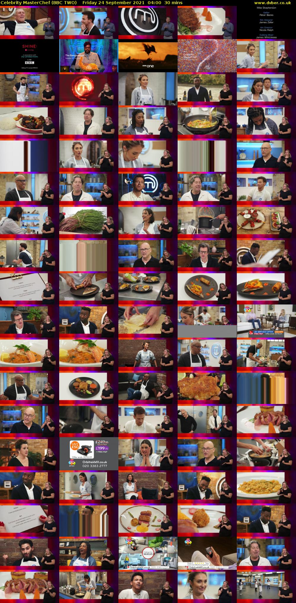Celebrity MasterChef (BBC TWO) Friday 24 September 2021 04:00 - 04:30