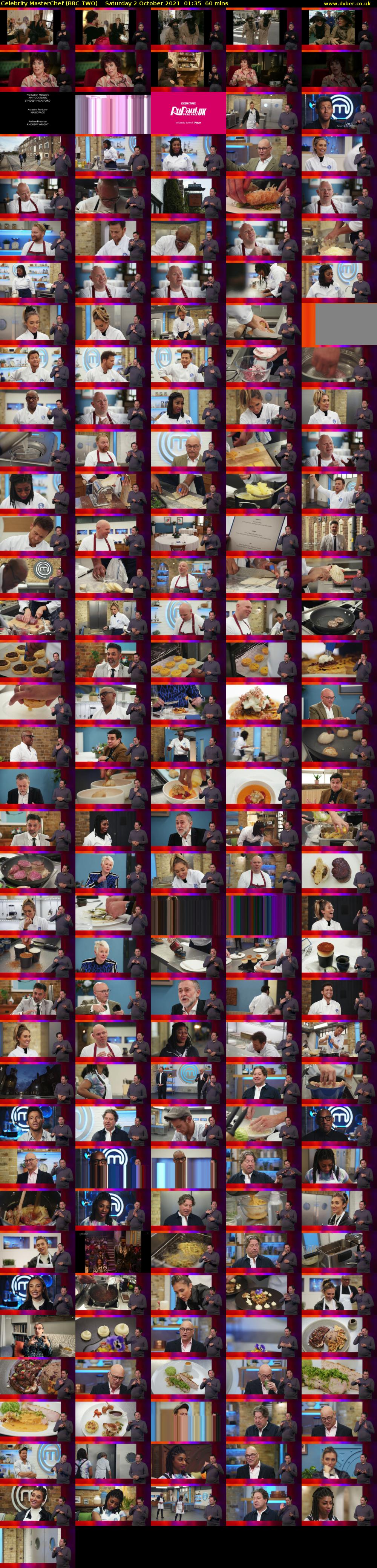 Celebrity MasterChef (BBC TWO) Saturday 2 October 2021 01:35 - 02:35