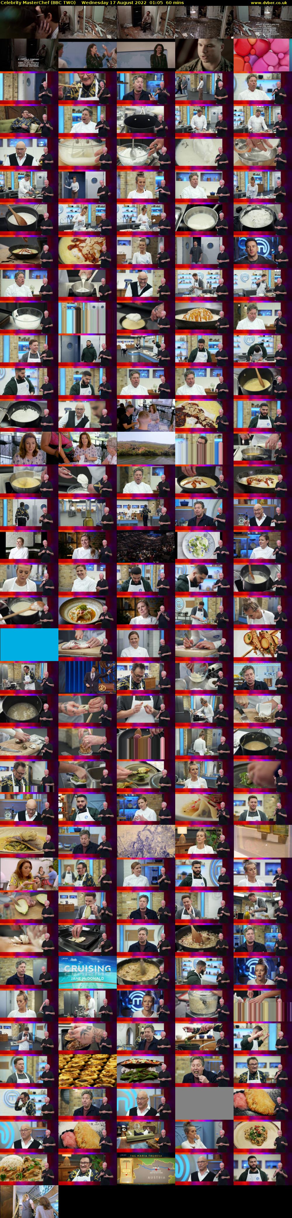 Celebrity MasterChef (BBC TWO) Wednesday 17 August 2022 01:05 - 02:05