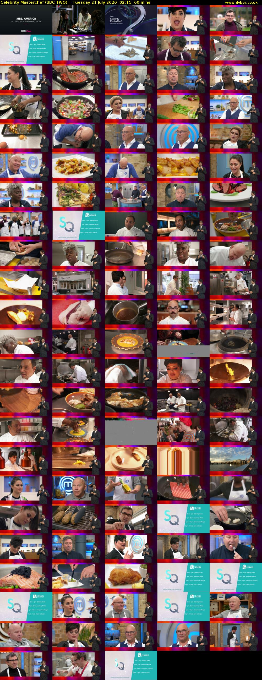 Celebrity Masterchef (BBC TWO) Tuesday 21 July 2020 02:15 - 03:15