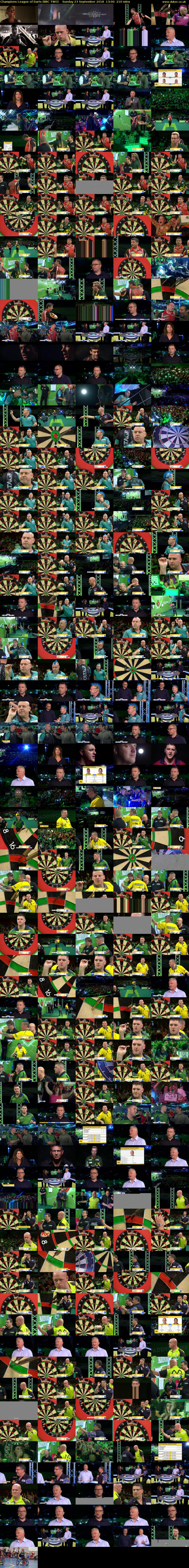 Champions League of Darts (BBC TWO) Sunday 23 September 2018 13:00 - 16:30
