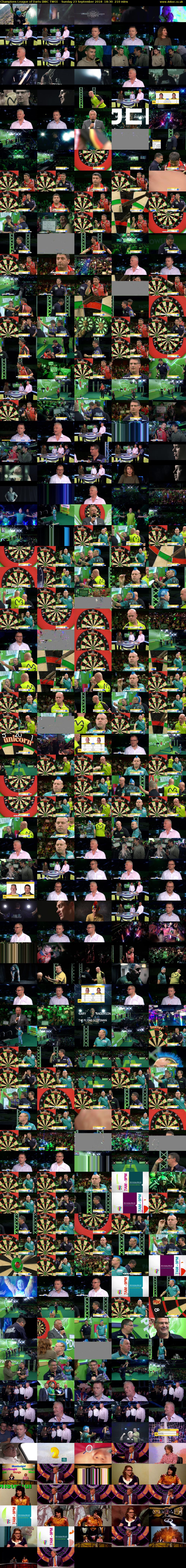 Champions League of Darts (BBC TWO) Sunday 23 September 2018 18:30 - 22:00