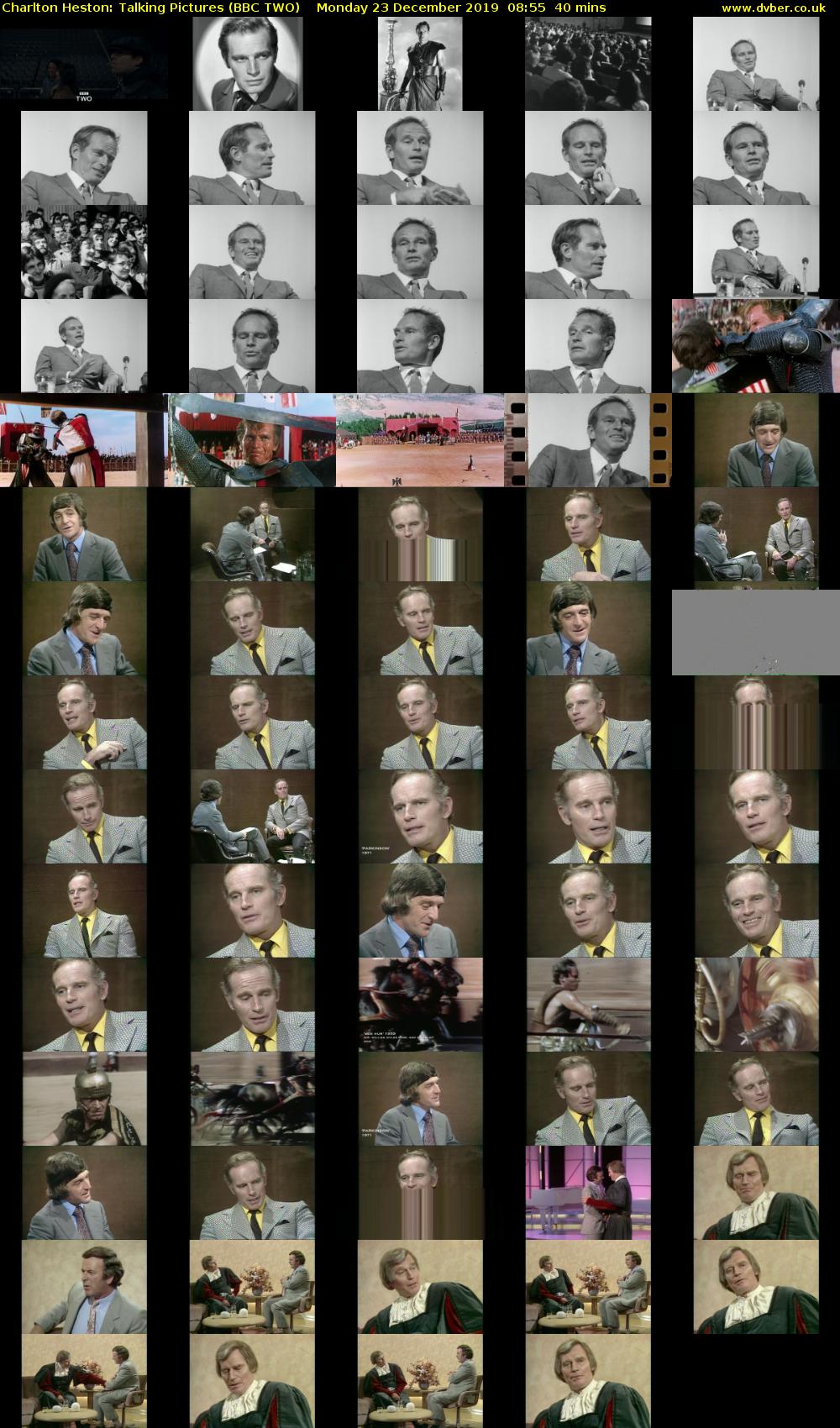 Charlton Heston: Talking Pictures (BBC TWO) Monday 23 December 2019 08:55 - 09:35