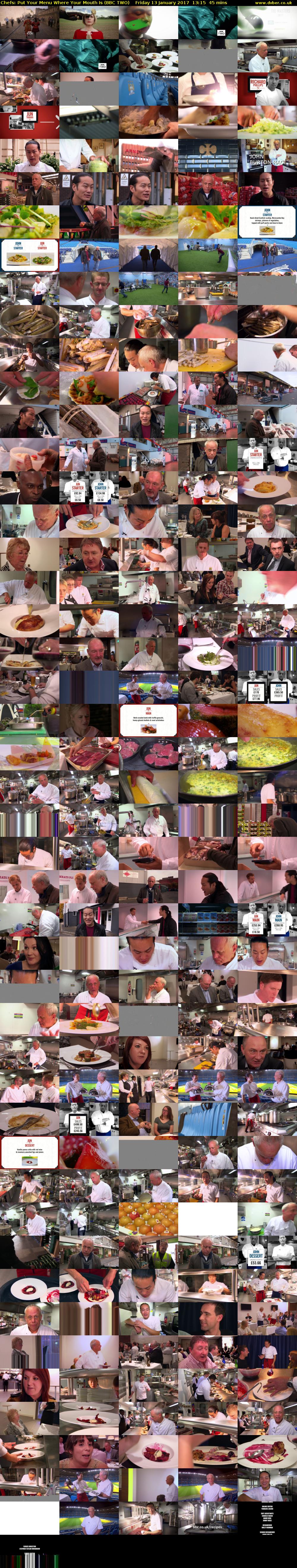 Chefs: Put Your Menu Where Your Mouth Is (BBC TWO) Friday 13 January 2017 13:15 - 14:00