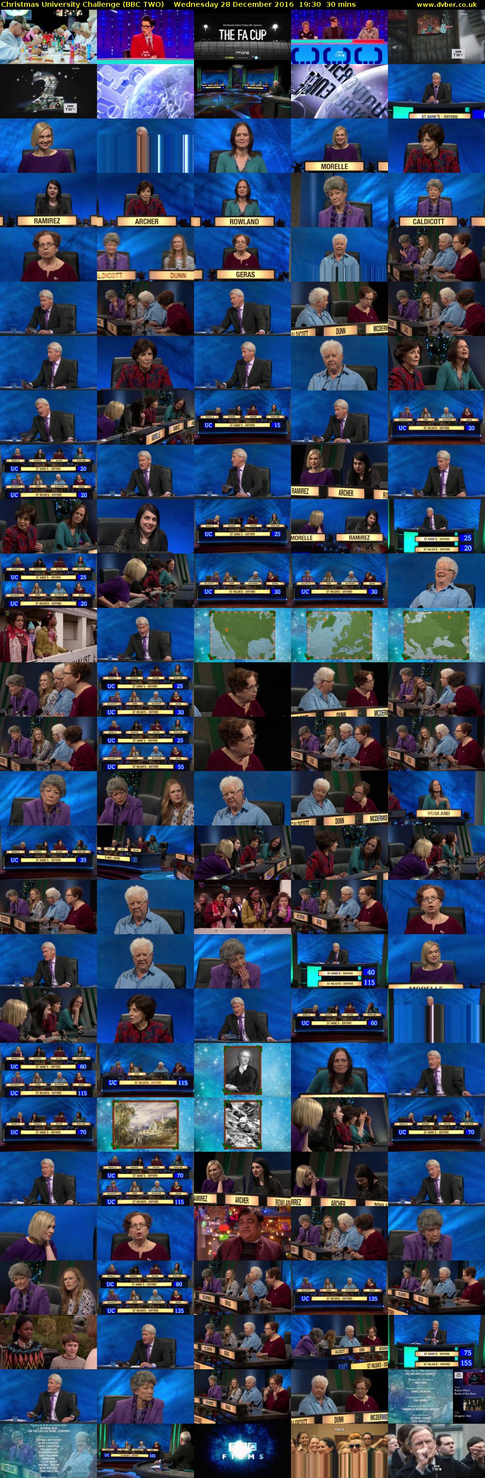 Christmas University Challenge (BBC TWO) Wednesday 28 December 2016 19:30 - 20:00