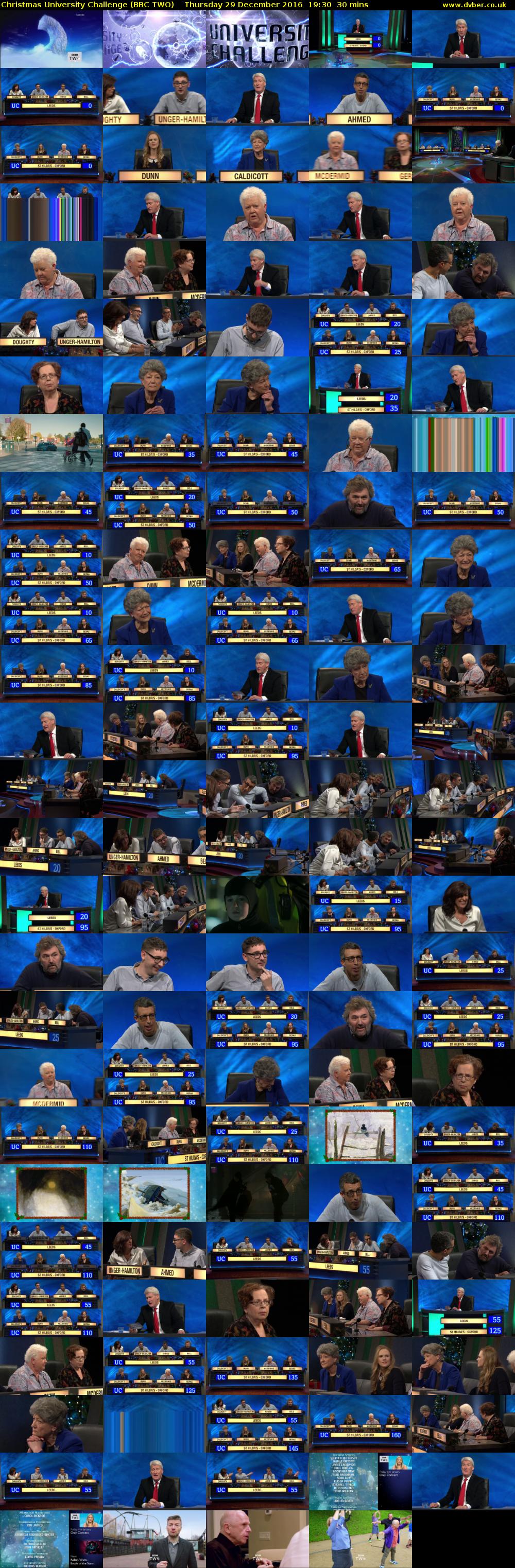 Christmas University Challenge (BBC TWO) Thursday 29 December 2016 19:30 - 20:00