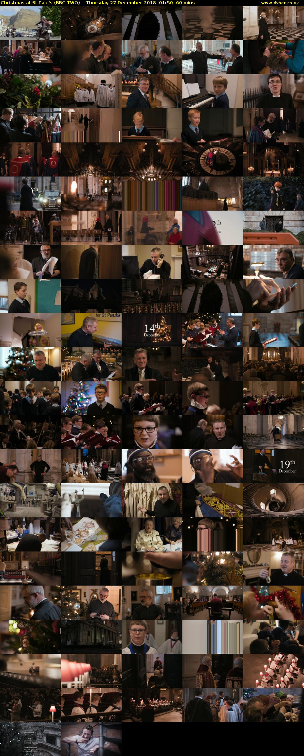Christmas at St Paul's (BBC TWO) Thursday 27 December 2018 01:50 - 02:50