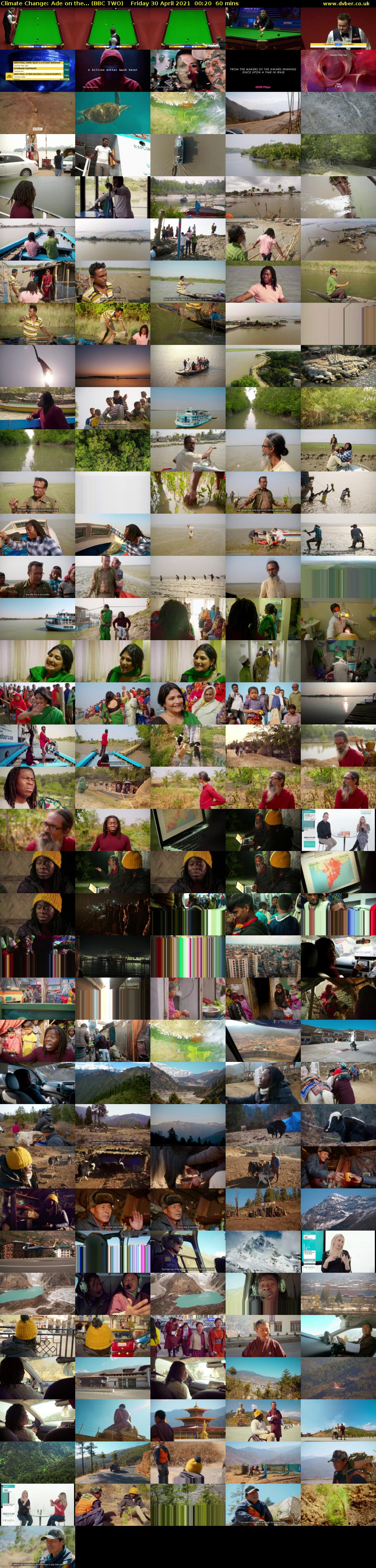 Climate Change: Ade on the... (BBC TWO) Friday 30 April 2021 00:20 - 01:20