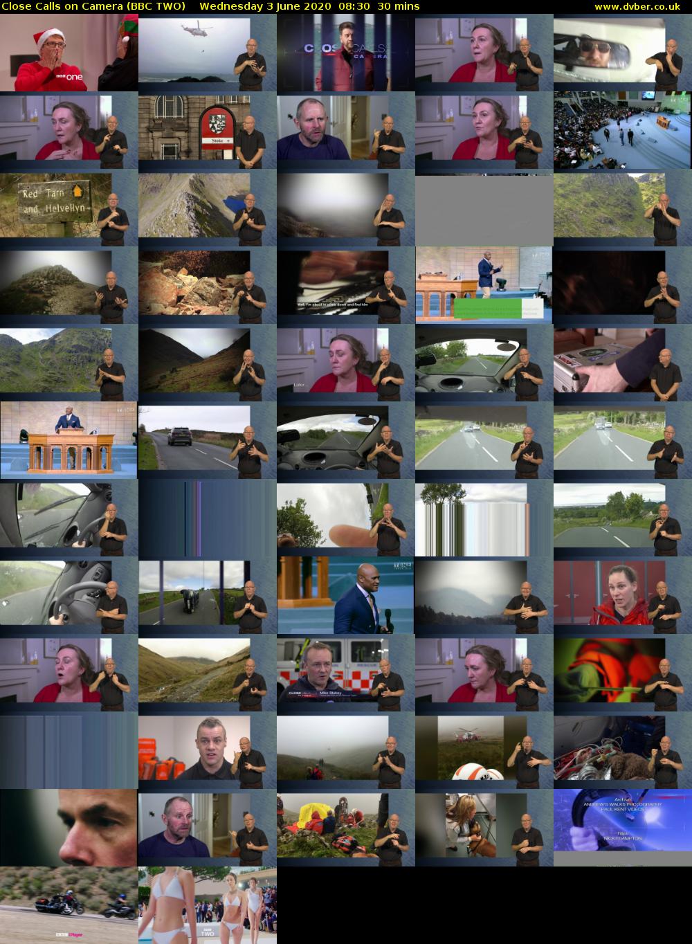 Close Calls on Camera (BBC TWO) Wednesday 3 June 2020 08:30 - 09:00